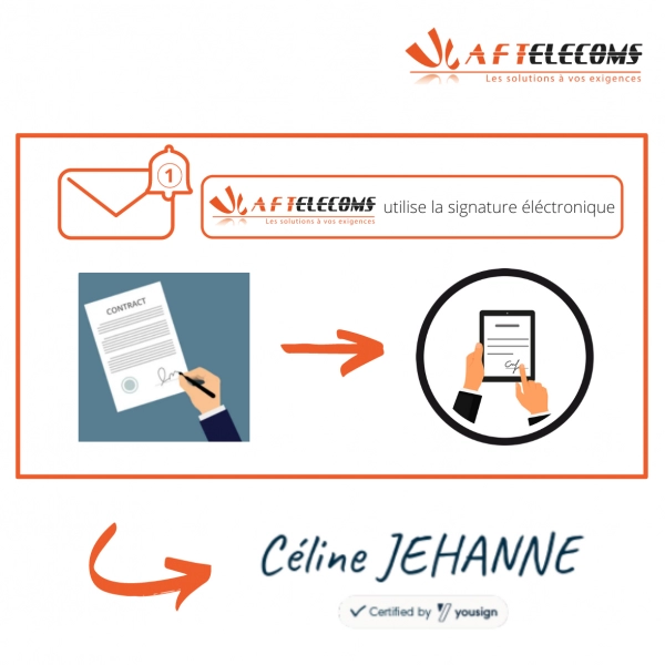 Signature électronique de nos contrats - Expert en téléphonie, télécoms, vidéosurveillance dans le Calvados